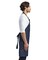 Artisan Collection by Reprime® Jeans Stitch Denim Bib Apron Adjustable Neck Strap Four Pocket